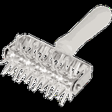 Валик для теста пластик,сталь нерж. ,L=12,5,B=20см белый,металлич.