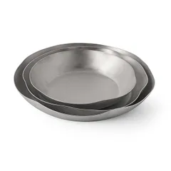 Блюдо для морепродуктов «Арго» с неровными краями алюмин. D=350,H=45мм серебрист., изображение 3