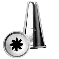 Pastry nozzle “8-pointed star”  stainless steel  D=35/15, H=45mm  metal.