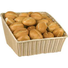 Wicker basket for bread  polyprop. , H=24, L=44.5, B=43.5 cm  St. tree