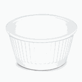 Соусник пластик 50мл D=68мм белый