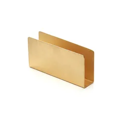 Салфетница «Брасс» прямоугольная латунь ,H=8,L=15,B=3см золотой