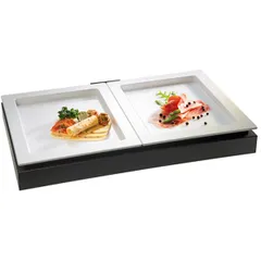 Блюдо сервировочное «Фрэймс» прямоугольное пластик ,L=32,5,B=26,5см белый, изображение 2