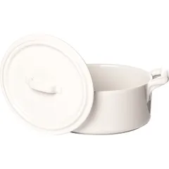 Бульонная чашка с крышкой «Бель Кузин» фарфор 0,5л D=12,H=80,L=135,B=122мм белый, изображение 2