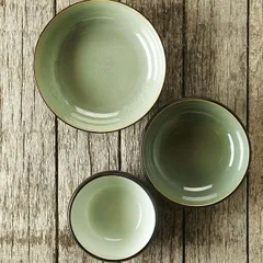 Салатник «Пьюр» керамика 1л D=20,H=5см зелен.,черный, изображение 3