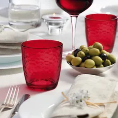 Олд фэшн (стакан) «Палатина» стекло 320мл D=84,H=93мм красный, изображение 4