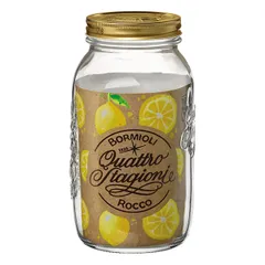 Банка «Кватро Стаджони» круглая с крышкой стекло 1,5л D=12,2,H=21см прозр., изображение 2