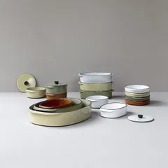 Блюдо для подачи «Карактэр» с ручками керамика 100мл D=14,H=3,L=16см бежев.,коричнев., изображение 3