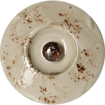 Крышка для бульонной чашки «Крафт Грин» 1131 B828 фарфор D=13см зелен., Цвет: Зеленый