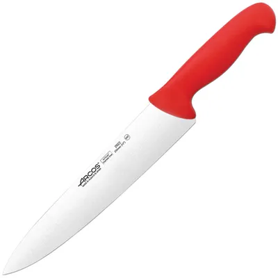 Нож поварской «2900» сталь нерж.,полипроп. ,L=387/250,B=51мм красный,металлич.