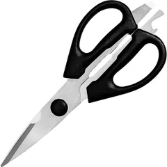 Ножницы кухонные «Проотель» сталь нерж.,пластик ,L=21см черный,металлич.