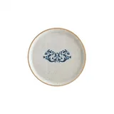 Тарелка «Виенто» с бортом фарфор D=16см белый,желт.