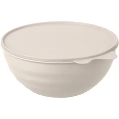 Bowl with lid  polyprop.  3.7 l  D=27.5, H=10.5 cm  beige.