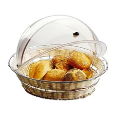 Корзина для хлеба плетеная полиротанг D=40,H=13см св. дерево