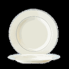 Тарелка «Рисепшн» стекло D=24см слон.кость,серый