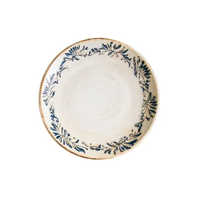 Тарелка «Грэндма» фарфор D=25см бежев.,синий