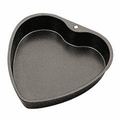 Baking dish “Heart”  stainless steel , H=45, L=230, B=245mm  metal.