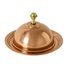 Икорница «Купер Плюс» с крышкой медь D=120,H=75мм медный