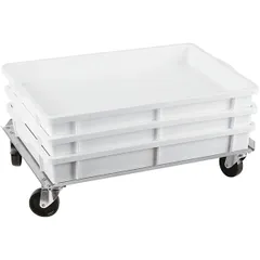 Container trolley stainless steel ,H=12,L=65,B=45cm gray