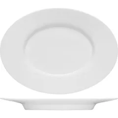 Dish “Purity” oval  porcelain , L=18cm  white