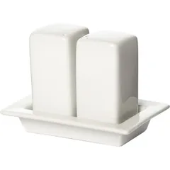 Набор для специй солонка и перечница фарфор ,H=85,L=120,B=70мм белый, изображение 2