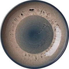 Plate “Pati” for pilaf  porcelain  1.5 l  D=305, H=15mm  gray, blue