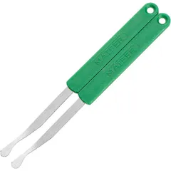 Set of pastry knives [2 pcs]  stainless steel , L=145/60, B=60mm  green, metal.