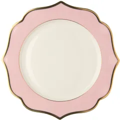 Тарелка «Ионика» фарфор D=20см розов.