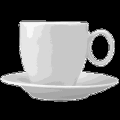 Блюдце «Софтен» фарфор D=13,4см белый