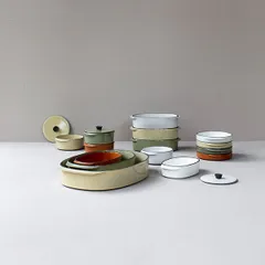 Блюдо «Карактэр» прямоугольное с ручками керамика 0,55л ,H=5,L=19,B=13см белый, изображение 2