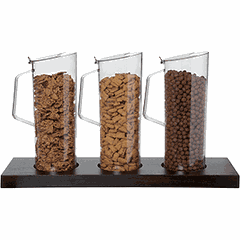 Container for muesli  plastic  1.5 l  D=10, H=28cm