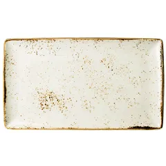 Блюдо «Крафт Вайт» прямоугольное фарфор ,H=2,L=33,B=19см белый,коричнев.