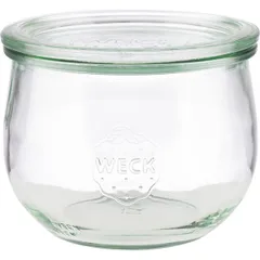 Feeding container with lid “Vek” glass 0.58l D=11,H=9cm