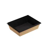 Контейнер бумажный OneClick картон 0,5л ,H=45,L=120,B=160мм черный