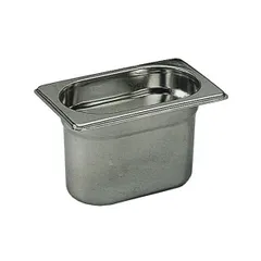 Gastronorm container (1/9)  stainless steel , H=10, L=18, B=11 cm  metal.