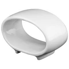 Кольцо для салфеток «Белая» Классический фарфор ,H=40,L=26,B=60мм белый