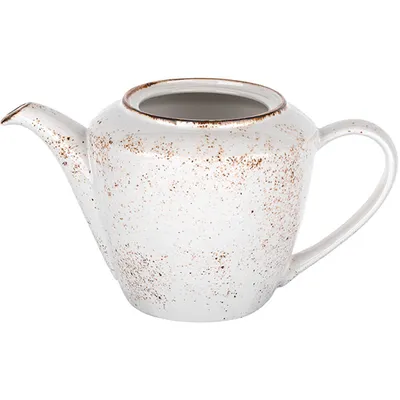 Чайник заварочный «Крафт Вайт» фарфор 0,85л белый,коричнев., изображение 2