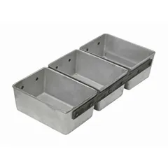 Bread pan 3-section aluminum ,H=70,L=165,B=115mm