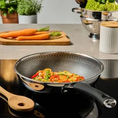 Сковорода «Лакшери Дизайн» сталь D=24см серебрист.,черный, изображение 2