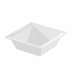 Салатник «Тайм сквэа» квадратный фарфор 130мл ,H=3,L=11,B=11см белый