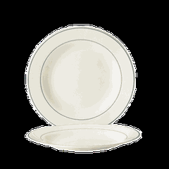 Тарелка «Рисепшн» стекло D=21см слон.кость,серый