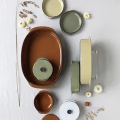 Кастрюля для запекания «Карактэр» с крышкой керамика 250мл D=120,H=65,L=140мм белый,черный, изображение 4