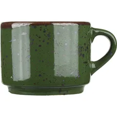 Tea cup “Punto Verde”  porcelain  200 ml  green, brown.