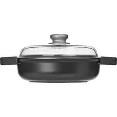 Pan with lid (induction) “Granito”  cast aluminum  D=24, H=7cm  gray