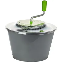 Centrifuge for drying greens  plastic  10 l  D=37.3, H=39.6 cm  gray, green.
