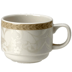 Чашка кофейная «Антуанетт» фарфор 85мл D=60,H=45,L=85мм белый,олив.