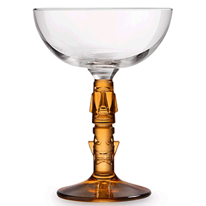 Шампанское-блюдце «Тики» стекло 250мл D=10,8,H=14,6см прозр.,амбер