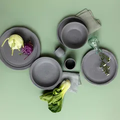 Тарелка глубокая «Нау» керамика 350мл D=210,H=38мм серый, изображение 4