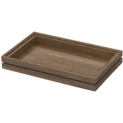 Rectangular serving tray  walnut , H=40, L=265, B=162mm  dark brown.