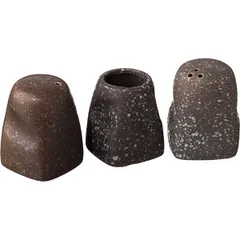 Набор для специй солонка и перечница фарфор ,L=51,B=63мм коричнев.,матовый, изображение 2